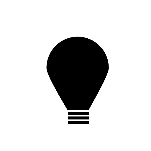 Light bulb, idea, IOS 7 interface symbol
