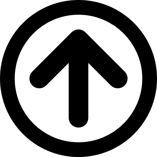 Arrow pointing up inside a circle outline