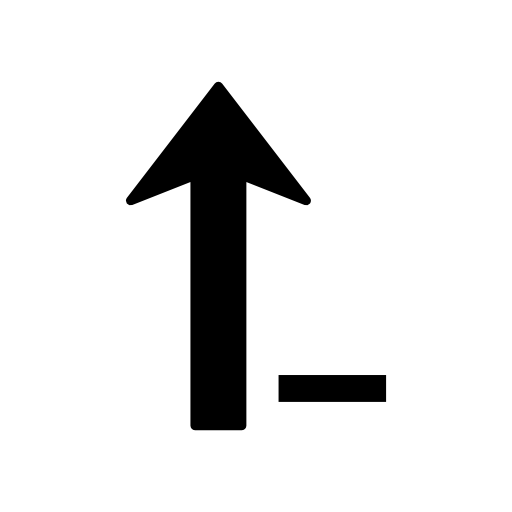 Sort up ascending arrow with minus sign