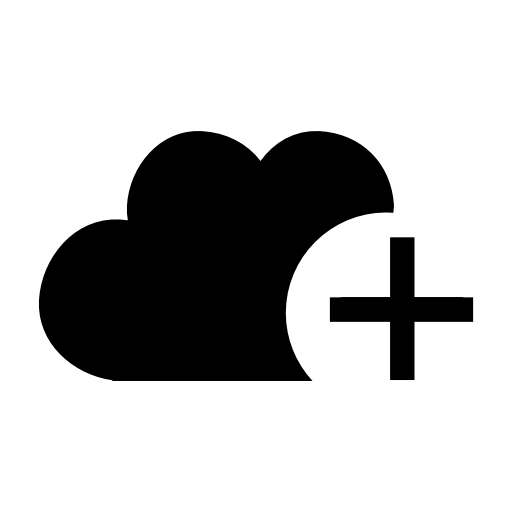 Cloud with plus sign