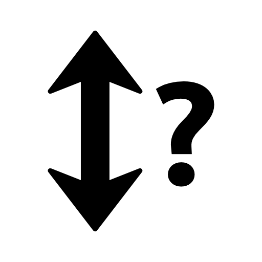 Sort up or down question with double pointed arrow