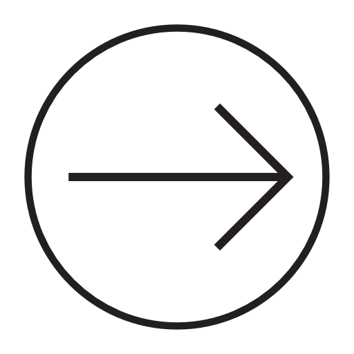 Arrow to the right inside a circle outline