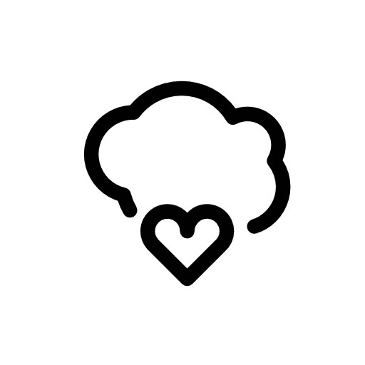 Heart on cloud