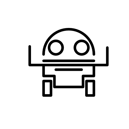 Robot outline in a circle