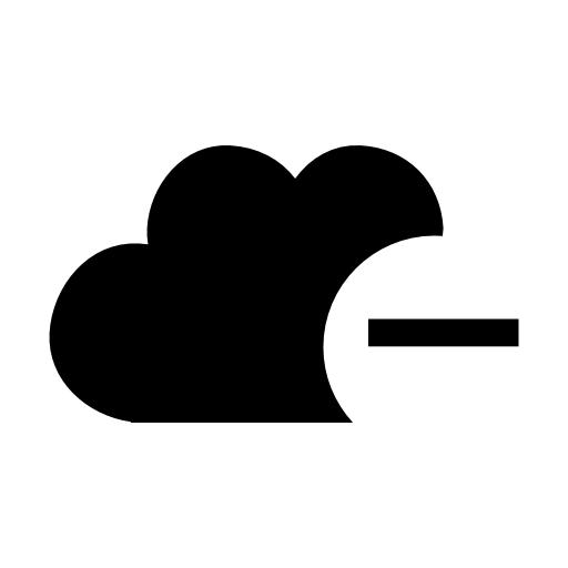 Cloud with less sign