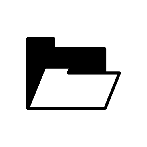 Open folder interface symbol