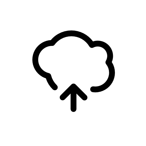 Upload arrow to cloud outline