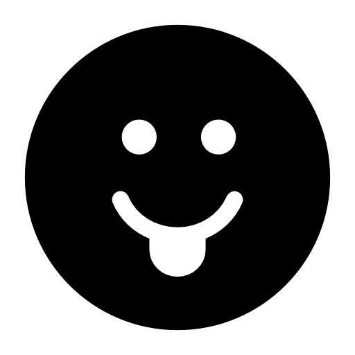 Smiley with tongue in a square shape