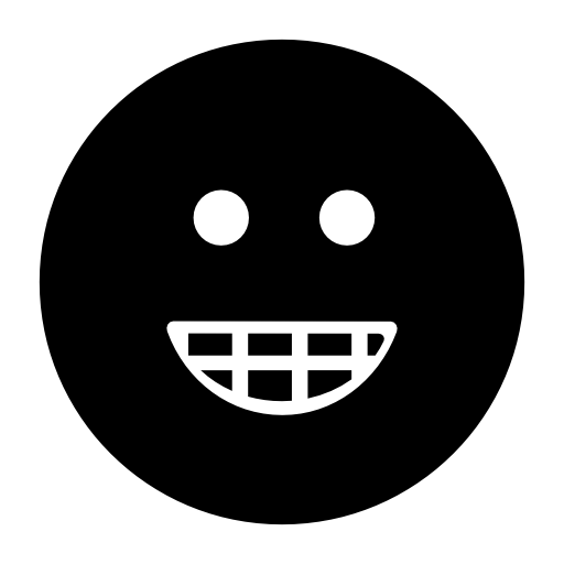 Emoticon smiling square face