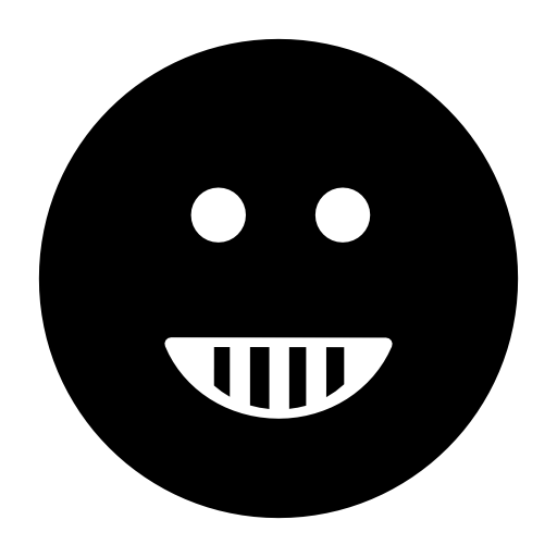 Emoticon happy smiling square face shape