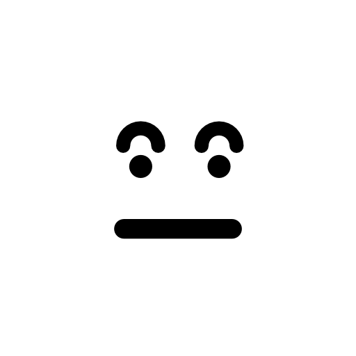 Surprised emoticon square face