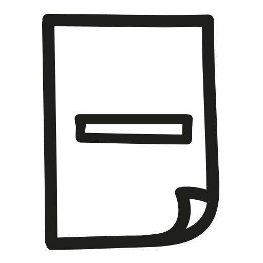 Delete page hand drawn symbol