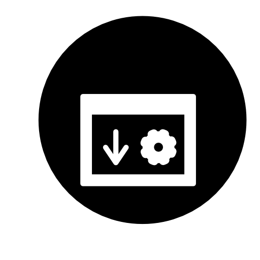 Browser download symbol in a circle