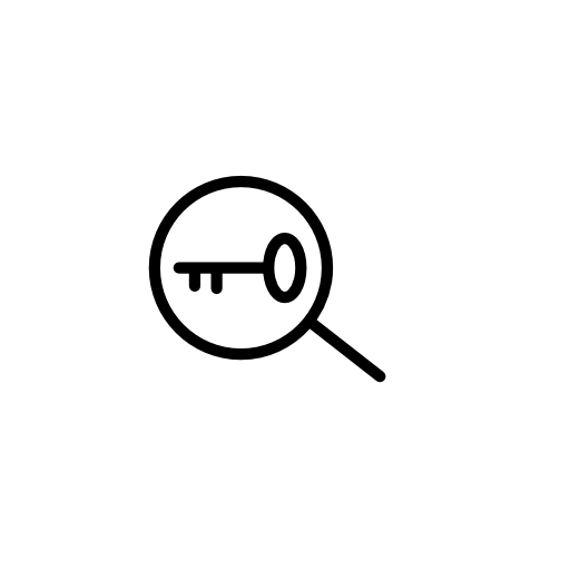 Search key symbol in a circle