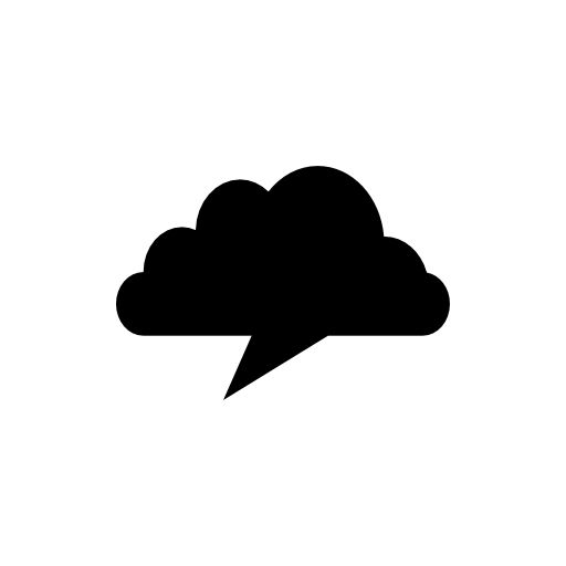 Cloud black shape like a chat speech bubble