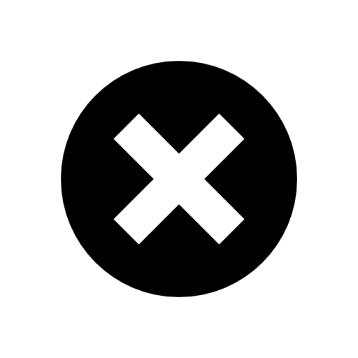 Close or erase cross circular button for interface