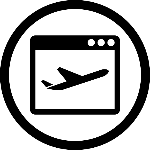 Landing page symbol in a circle