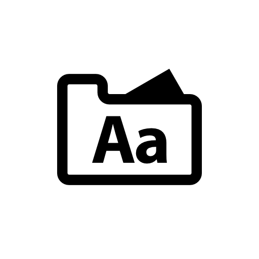 White folder theme interface symbol