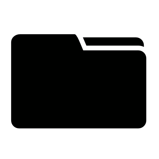 Black folder interface symbol