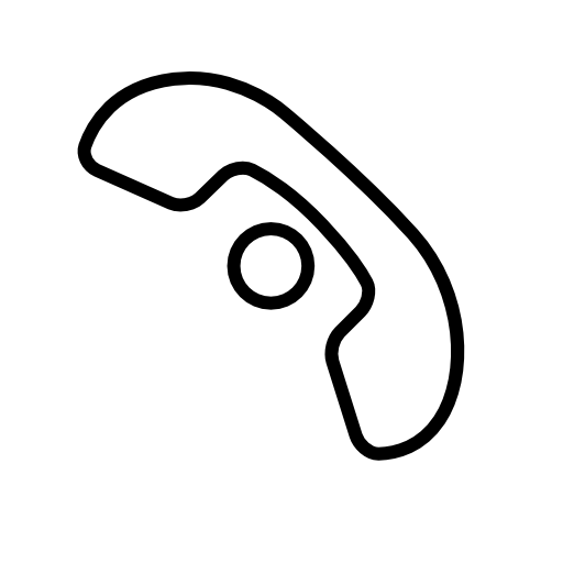 Auricular of a telephone with a dot interface symbol