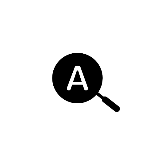 Search text symbol in a circle