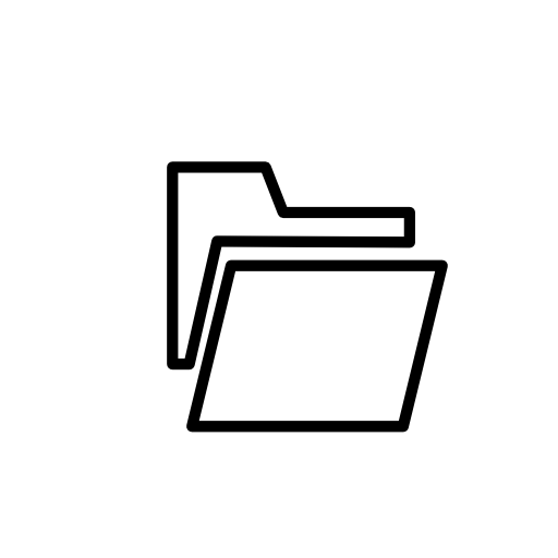 Folder outline inside a circle