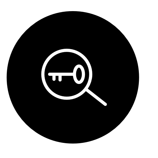Search key symbol in a circle
