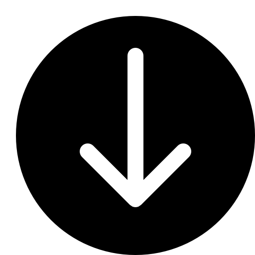 Down pointing arrow in a circle