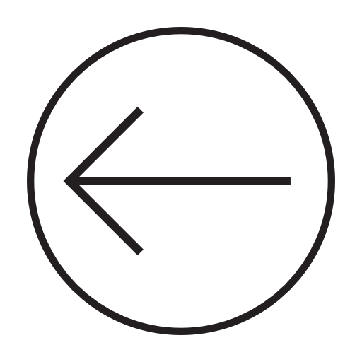 Arrow pointing to the left inside a circle outline