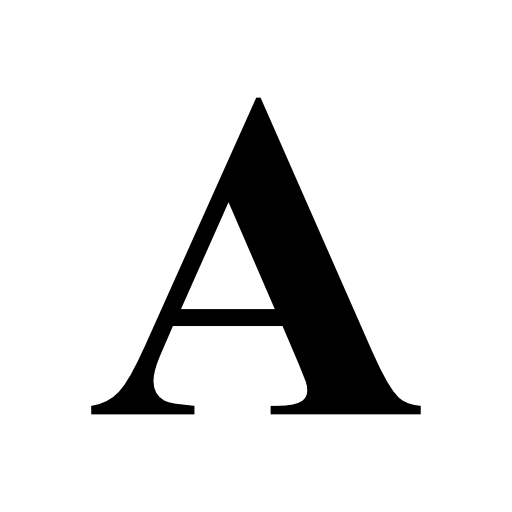 Letter A text variant