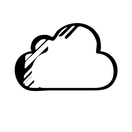 Cloud sketched symbol of internet