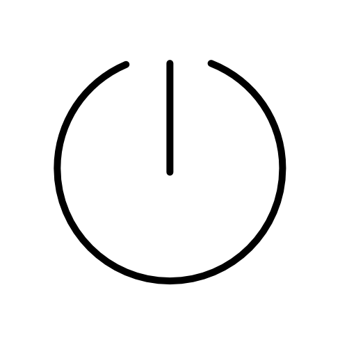 Power universal symbol in a thin lines version