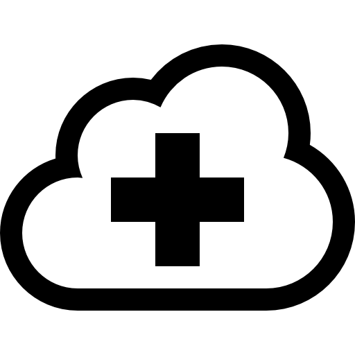 Cloud with plus sign