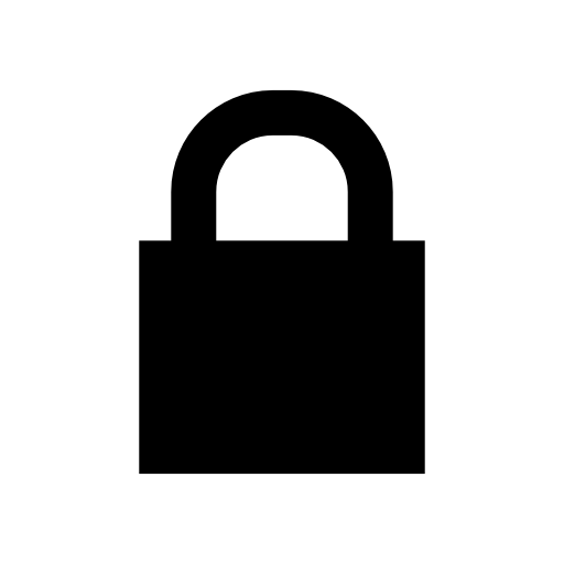 Lock black padlock interface symbol