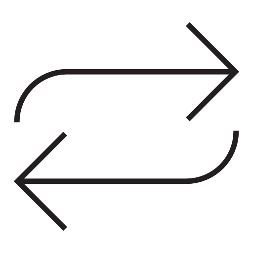 Arrows, couple, IOS 7 interface symbol
