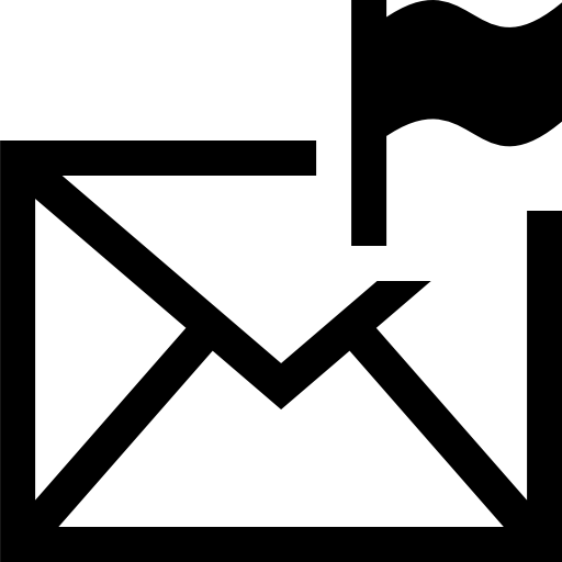 Mail flag symbol