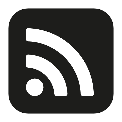 Rss feeds symbol in a rounded square