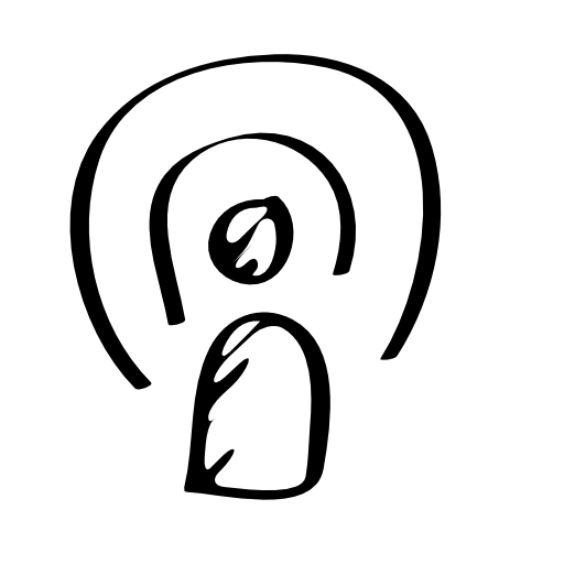Podcast sketched symbol