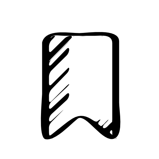 Bookmark sketched symbol outline