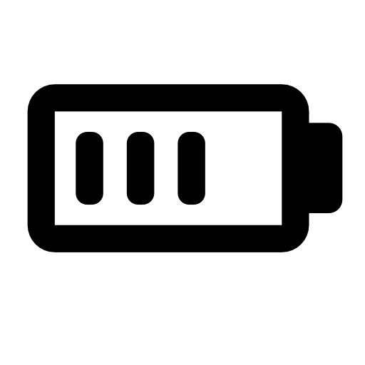 Phone battery status interface symbol