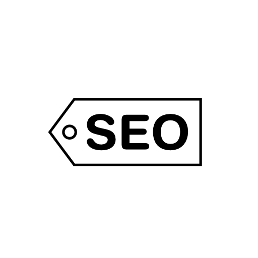 SEO label in a circle