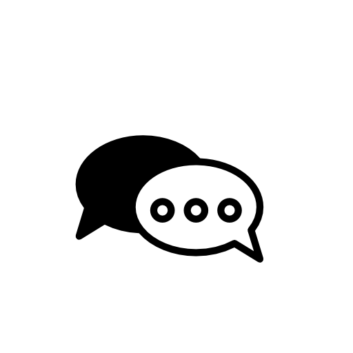 Conversation circular symbol