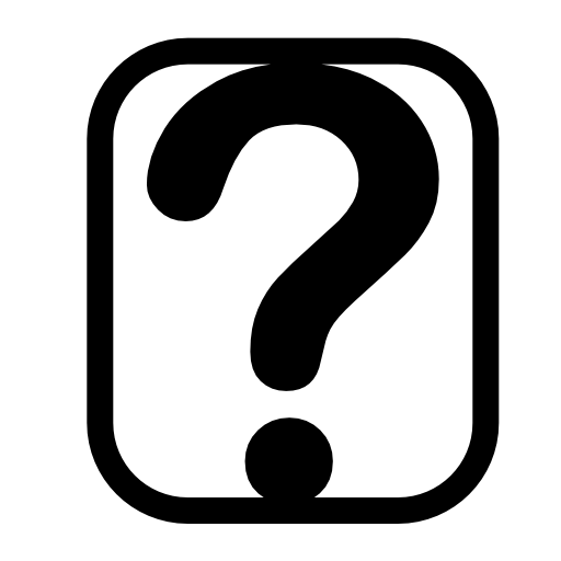 FAQ interface symbol with question mark