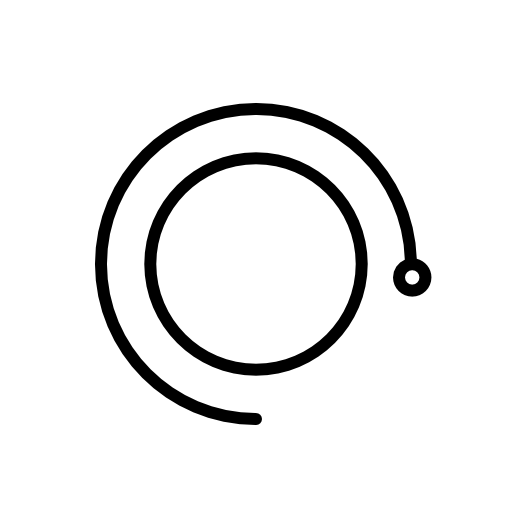 Interface symbol with a small circle surrounding a bigger one
