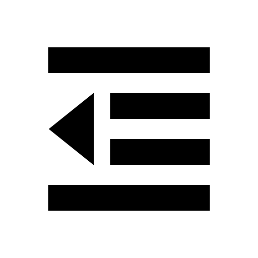 Outdent symbol variant