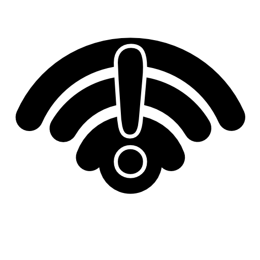 Wifi connection warning symbol