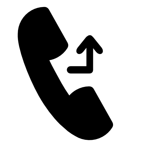 Phone auricular with up arrow