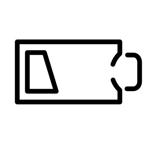 Low battery charging status outline