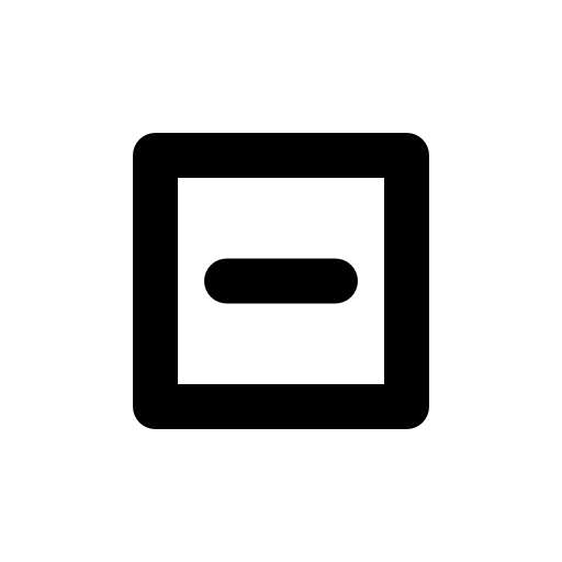 Minus sign inside a square outline