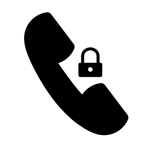 Locked calls interface phone symbol